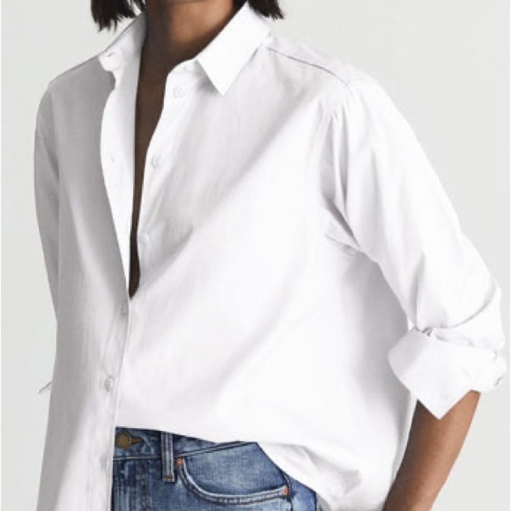 Reiss Crisp White Collared Shirt